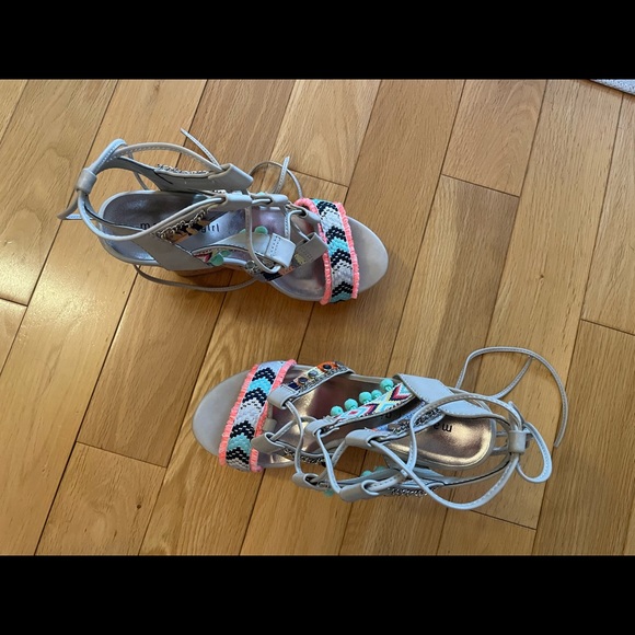 Madden Girl cork platform wedge sandals - Picture 2 of 9